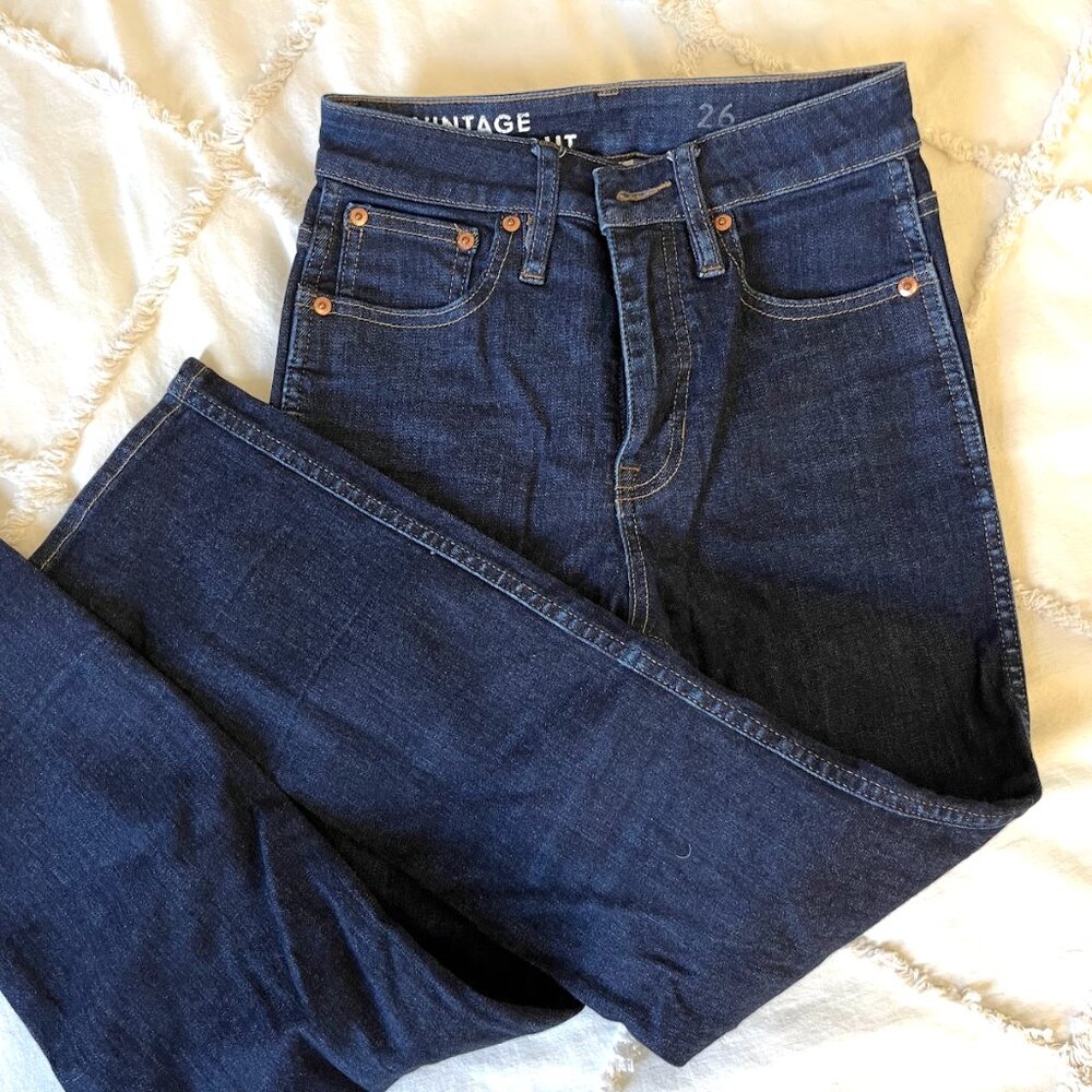 J Crew Curvy Vintage Straight Jean High Waist - Size 26